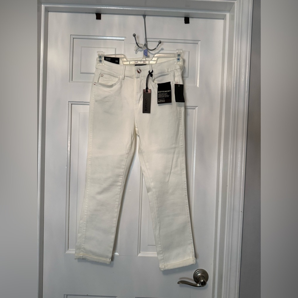 Buffalo David Bitton Off-White Straight Leg Jeans
